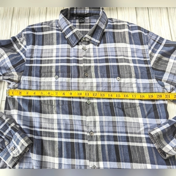Marc by Marc Jacobs Plaid Cotton Button Down in Blue and Black Check Size XL - Picture 7 of 8